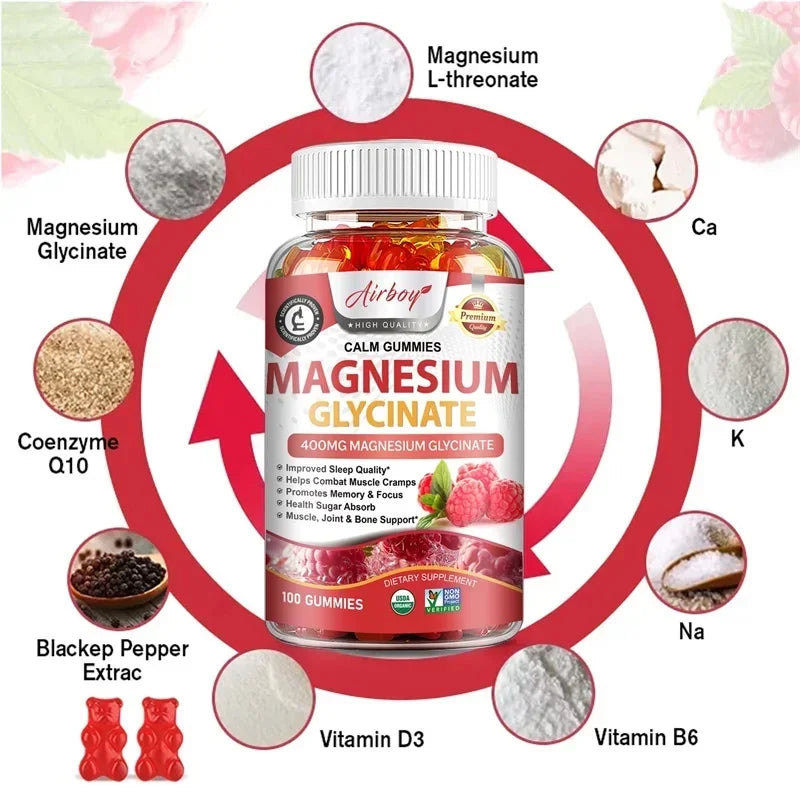 Magnesium Glycinate Gummies for Sleep and Brain Health