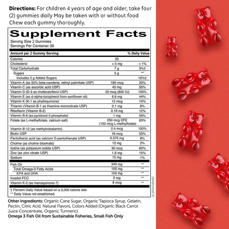 Kids Multivitamin Gummies for Immunity & Brain Health