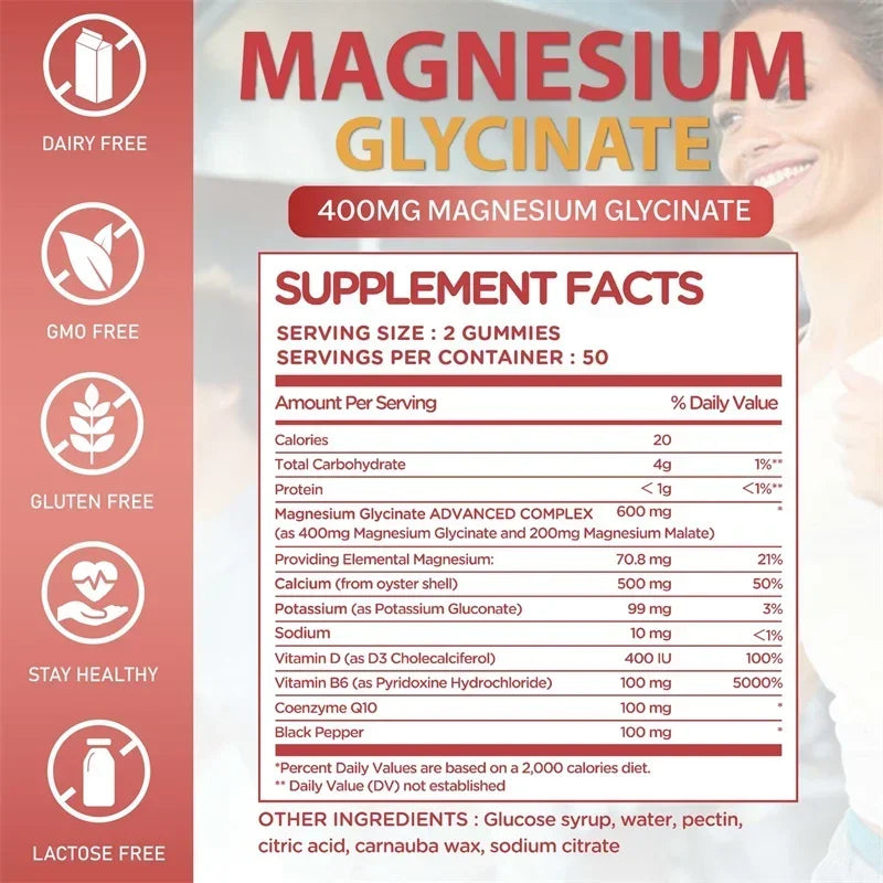 Magnesium Glycinate Gummies for Sleep and Brain Health