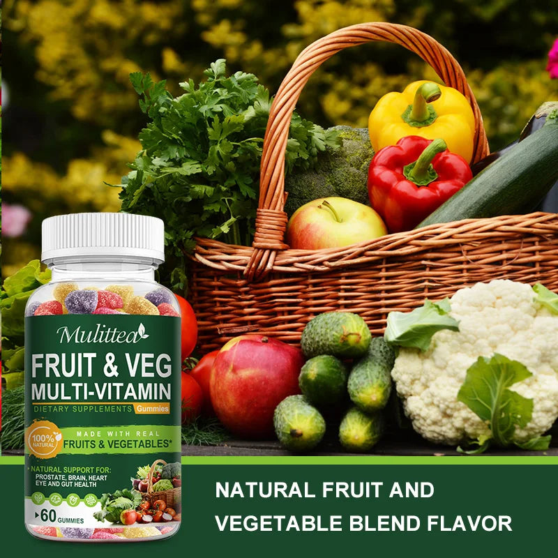 Digestive Detox Gummies with Fruits & Veggies Blend
