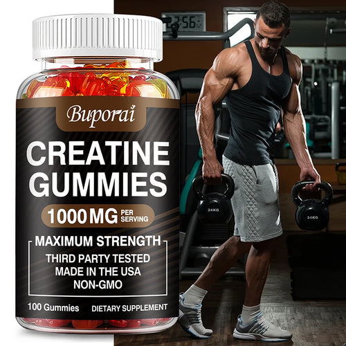 Creatine monohydrate gummies for muscle growth