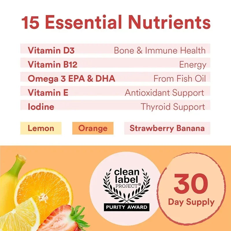Kids Multivitamin Gummies for Immunity & Brain Health