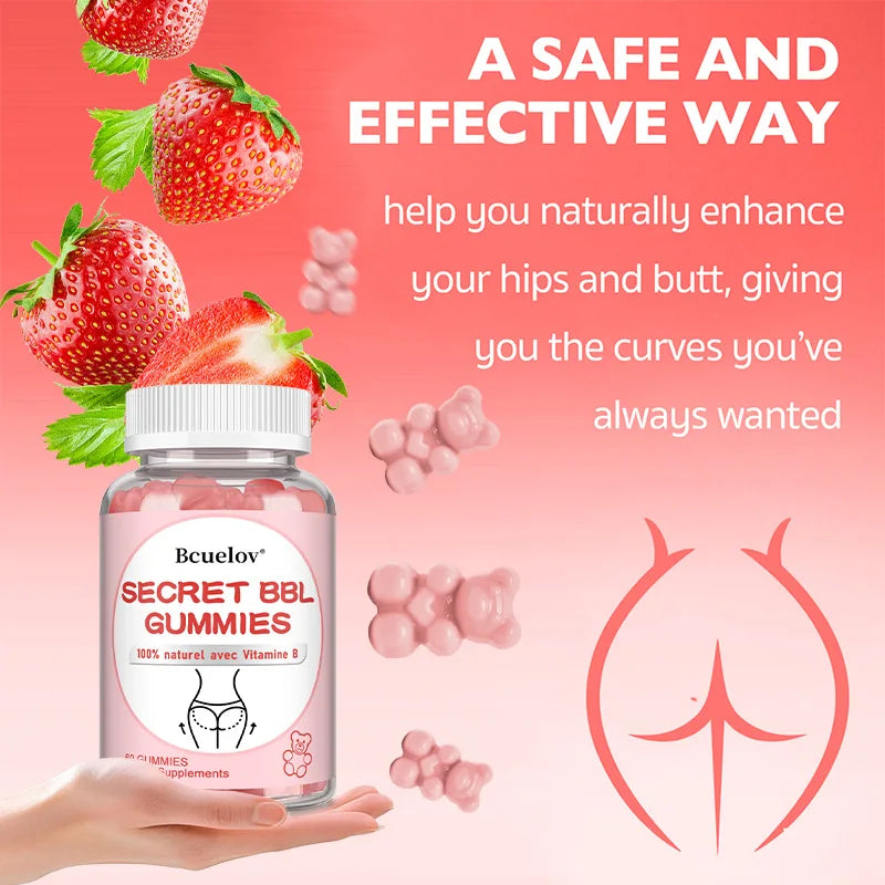 BBL Gummies – Body Sculpting Gummies for Butt & Hips | Shape & Confidence Boost | 60 Gummies