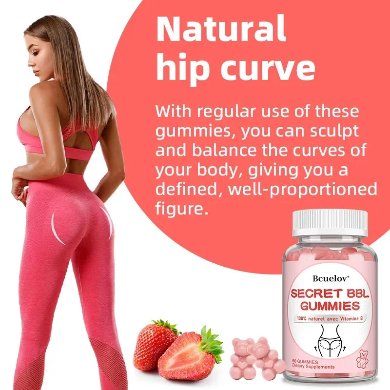 BBL Gummies – Body Sculpting Gummies for Butt & Hips | Shape & Confidence Boost | 60 Gummies