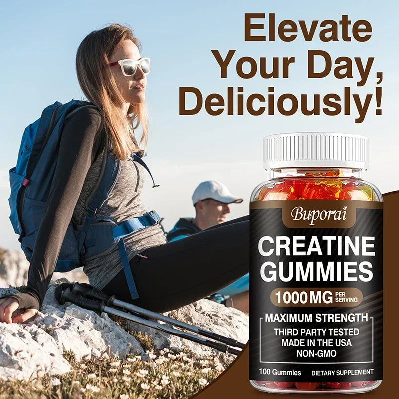 Creatine Monohydrate Gummies - Boost Energy, Build Muscle Mass, and Improve Athletic Performance